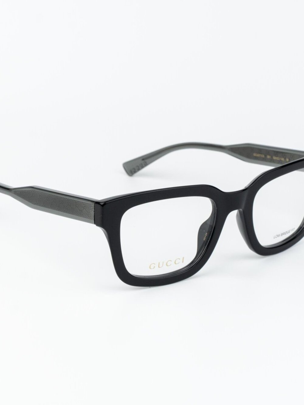 Gucci Men Eyeglasses Black Grey Square GG2071OL 001 NEW AUTHENTIC - Picture 3 of 10